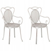 Záhradná stolička - Sada 2 záhradné stoličky kovové šedé cilento (Sada 2 záhradné stoličky kovové šedé cilento)