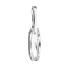 Strieborný prívesok s kryštálmi Swarovski biely ovál 34241.1