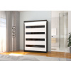 Sliding wardrobe with lacobel and LED lighting MARTINEZ 150