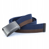 Opasok - Brødrene White, Brown, Navy Blue Strip - pánsky produkt (Pánsky remienok s nohavicami divoké ekologické nohavice)
