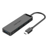Rozbočovač 5v1 so 4 portami USB 3.0 a káblom USB-C Vention TGKBD 0,5 m (čierny) 34899