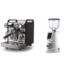 Rocket Espresso Mozzafiato FAST V, black + Eureka Atom W 65, chrome