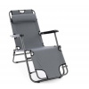 Skladacie záhradné lehátko, sivá