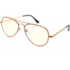 Okuliare na počítač GLASSA, Blue Light Blocking Glasses PCG 09, +1,00 dio, červeno zlatá (8592857093103)