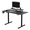 Pracovný stôl, elektricky nastaviteľná výška, 120X60 cm, 72-117 cm, HIGHLANDER BLACK, čierny, ULTRADESK