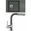Set Sinks (dřez Vario 780 Titanium 72 + baterie Enigma S Titanium 72) VA72ENSGR72