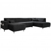 MID.YOU SEDACIA SÚPRAVA, textil, tmavosivá - Online Only obývacie izby - 001454003127