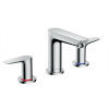 Hansgrohe Talis E - Umývadlová batéria s výpusťou, 3-otvorová inštalácia, chróm 71733000