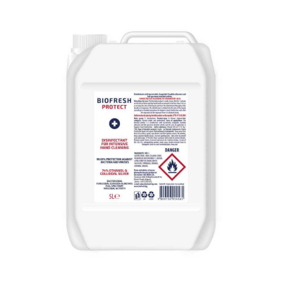 BioFresh Čistiaci Dezinfekčný Antibakteriálny roztok na ruky 74% etanol Biofresh 5 l