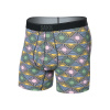 Pánské boxerky Saxx Quest Quick Dry Mesh Boxer Brief Fly Rise And Shine-Ebony Xl