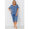 Italian Fashion Dámske pyžamo Perina 3/4 - bavlna Modrá 2XL