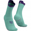 Compressport ponožky Pro Racing Run - světle modrá/fialová Velikost: M