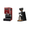 Gaggia Classic E24, red + Eureka Mignon Zero 65 Speedy, CR black
