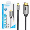 VENTION USB-C KÁBEL PRE HDMI 4K 60HZ HDCP 2.2 3D SILNÉ OPLETENIE 1 M