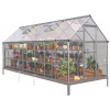 Skleník BestBerg SH-9 / 9 m² / 480 x 182 x 208 cm / strieborný