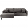 Livetastic ROHOVÁ SEDACIA SÚPRAVA, textil, antracitová - Online Only obývacie izby - 002310012375