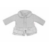 Baby Nellys Detská prechodová bundička s volánikmi, sivá veľ. 80