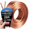 DVOJŽILOVÝ REPRODUKTOROVÝ KÁBEL AUDIO HQ OFC CU 2x0,75MM KABLOWO 25M