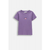 COCCODRILLO COCCODRILLO Rebrované tričko s krátkym rukávom rozmer 98 farba fialový pre dievčatá