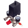 TLAKOVÝ SPÍNAČ PRESOSTAT REDUKTOR 400V PRE KOMPRESOR 2 RÝCHLOSPOJKY
