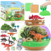 NOČNÁ LED LAMPKA Guľa Terárium Svietiaca LED s dinosaurom Experimenty