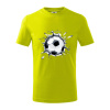 Futbalová lopta v triku - Tričko detské bavlnené - 104-110cm / 3-4 roky ( Limetková )