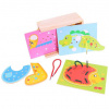 Bigjigs Toys dřevěné hračky - provlékání zvířátek