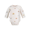 Eevi Body rozopínacie s dlhým rukávom Cars&Bears ecru - 68