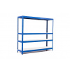 Policový regál Trestles RH 1500x1600x600, nosnosť 1200 kg, 4 police Farba: modrá, Typ police: biela MDF 5 mm