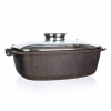 Banquet Pekáč s nepriľnavým povrchom Premium Dark Brown 39,5 x 22 x 11 cm, s pokrievkou s aróma knob