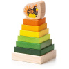 CUBIKA 15276 Farebná pyramída so sliepočkou – drevená skladačka 8 dielov 4823056515276