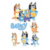 CUKROVÁ TLAČ Jedlý obrázok na tortu BLUEY BLU BINGO + POSTAVY MENO 3