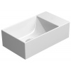 GSI KUBE X COLOR KUBE X keramické umývadlo 40x23cm, bez otvoru, pravé/ľavé, biela mat 9484009