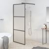 vidaXL Sprchová zástena 80x195 cm matné ESG sklo čierna - Čierna - 150240-2814