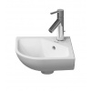 Duravit ME by Starck - Umývadielko rohové, 44x38 cm, s prepadom, s otvorom na batériu, biela 0722430000