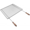 Grilovací rošt DEOS Nerezový grilovací rošt s nastaviteľnou šírkou 50-60x45cm s rukoväťou (DE1310)