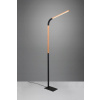 Oblúková lampa do pracovne Norris 445210132 Trio LED 14W 3000K čierna s dreveným detailom