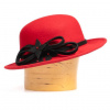 Karpet Vlnený klobúk stredná krempa červená 57
