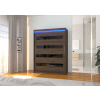 Sliding wardrobe with lacobel and LED lighting MARTINEZ 150