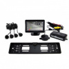 AMiO Asistenty parkovania TFT01 4,3” s kamerou CAM-402 LED v podložke pod ŠPZ, 4-senzorové