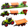 LEAN TOYS Traktor s prívesom a kŕmnym vozom