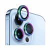 NORTHJO tvrdené sklá s kovovým rámčekom na ochranu šošoviek zadného fotoaparátu pre iPhone 13 Pro/13 Pro Max - dúhová - možnosť vrátiť tovar ZADARMO do 30tich dní