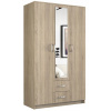 Šatníková skriňa TopEshop delux 120 x 205 x 52 cm dub sonoma, skriňa so zrkadlom