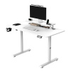 Pracovný stôl, elektricky nastaviteľná výška, 120X60 cm, 72-117 cm, HIGHLANDER WHITE, biely, ULTRADESK
