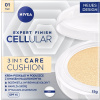 Nivea Hyaluron Cellular Filler 3v1 pečující tónovací krém make-up v houbičce 01 Světlý 15 g
