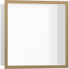 HANSGROHE XtraStoris Individual výklenok do steny, matná biela s dizajnovým rámom, 300 x 300 x 100 mm, kartáčovaný bronz, 56099140