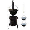 Green Home kotlík na guláš smalt 8 l, Green Home kovová kotlina 31 cm, Green Home pokrievka smalt 34 cm, Green Home vareška 50 cm ddevo SMREK, Green Home servírovacie kotlíky smalt 2 ks, 0,8 l BLACK C