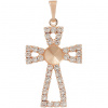 Crystal-ZONE Prívesok Keltský Kríž Rivoli 6mm strass rose gold