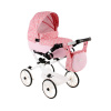 Luxusní kočárek pro panenky Jasmine Kids V7 starorůžový