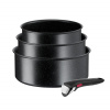 Tefal Súprava hrncov INGENIO BLACK STONE L3998902, sada 4 ks, čierna, hliník